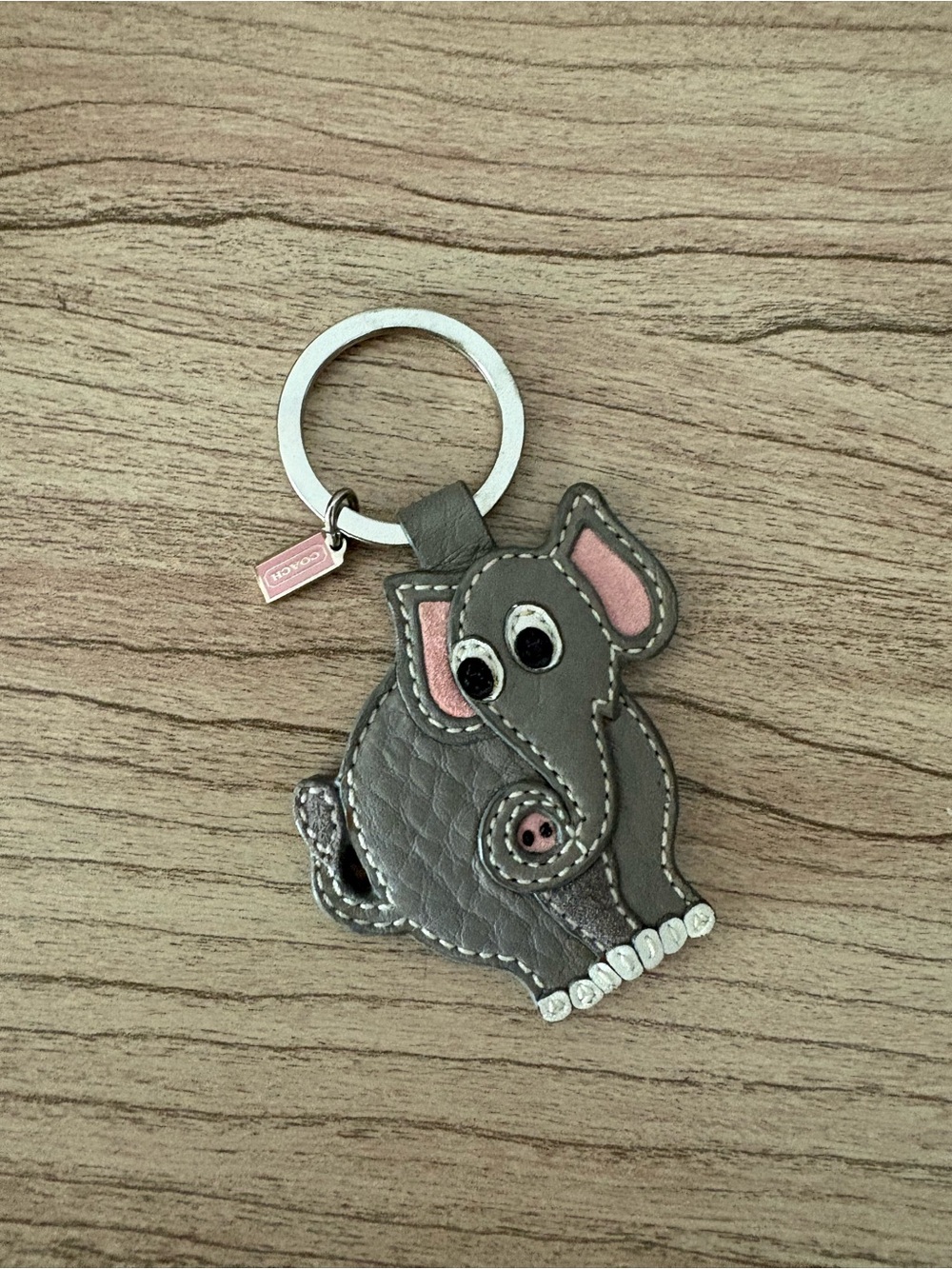 Vintage Coach Elephant Leather keychain bag charm FOB